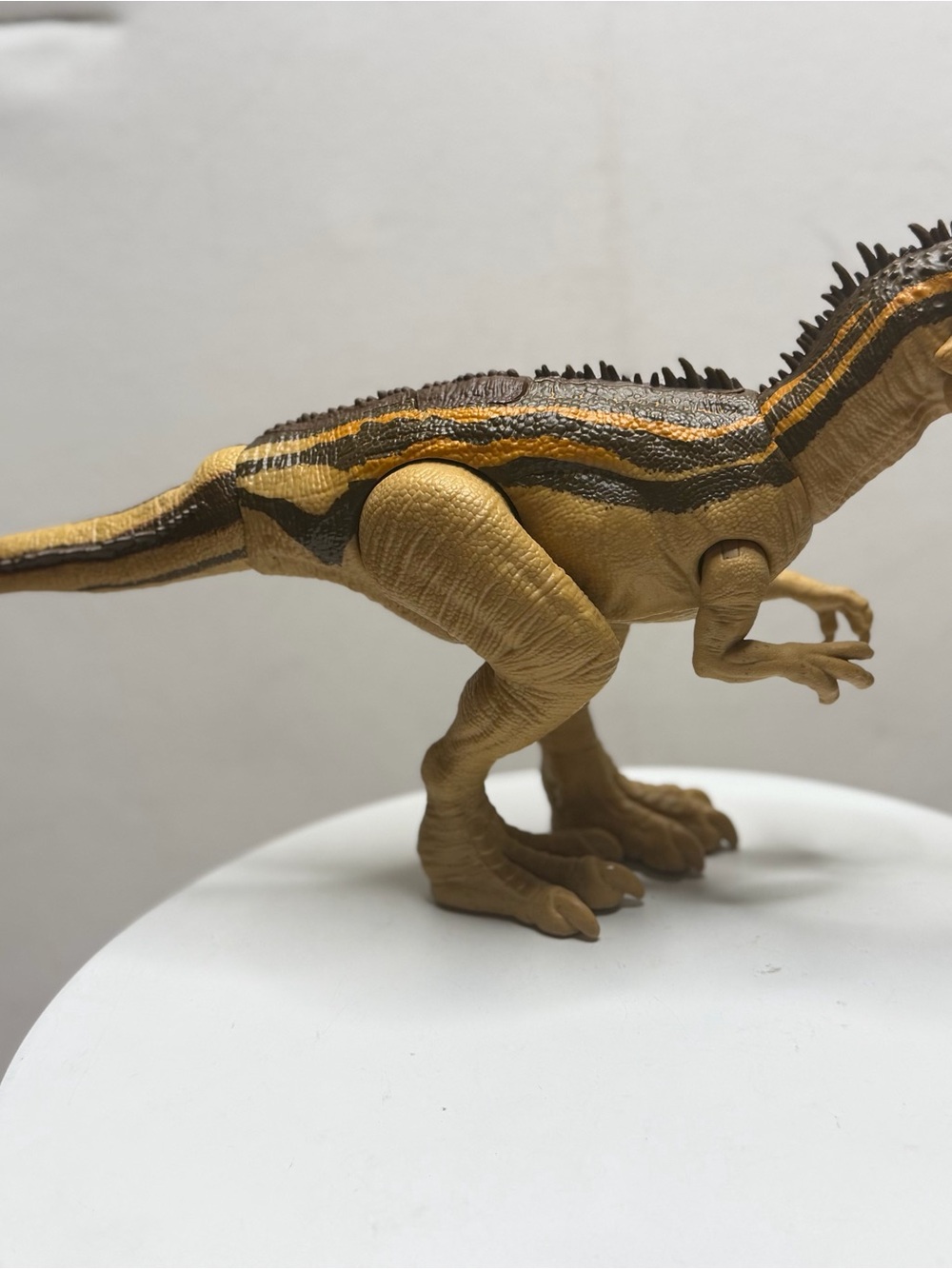 Yellow Brown Striped Reptile Toy for Pets & Decor